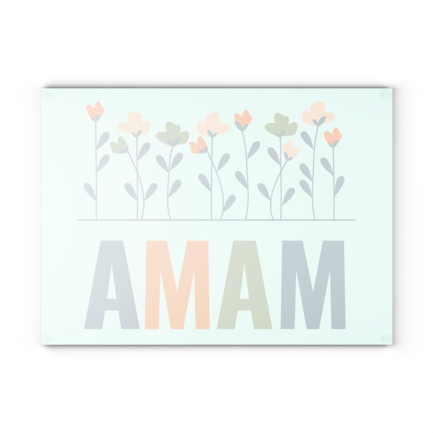 MAMA Floral | Glass Cutting Board