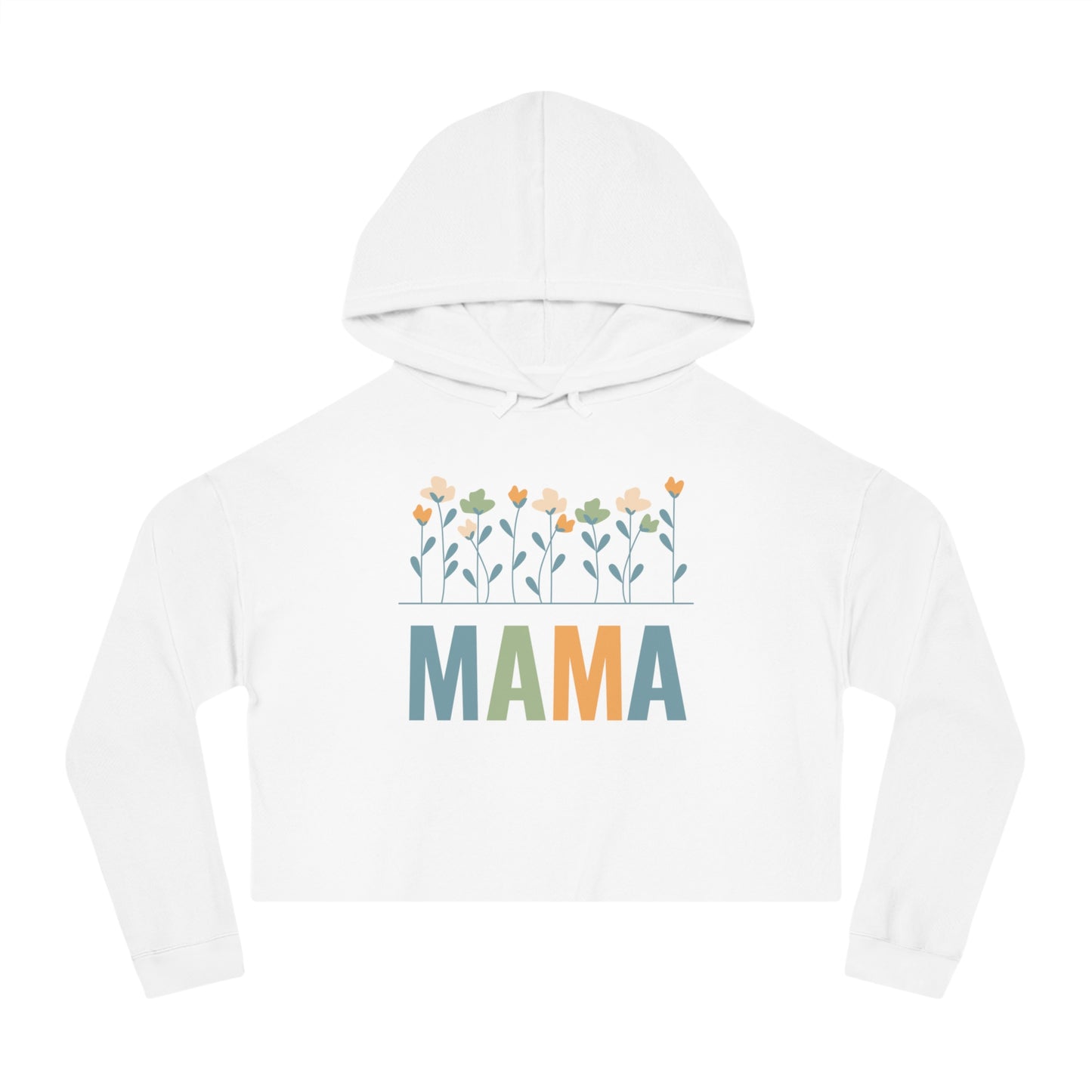 MAMA Floral | Women’s Cropped Hooded Sweatshirt