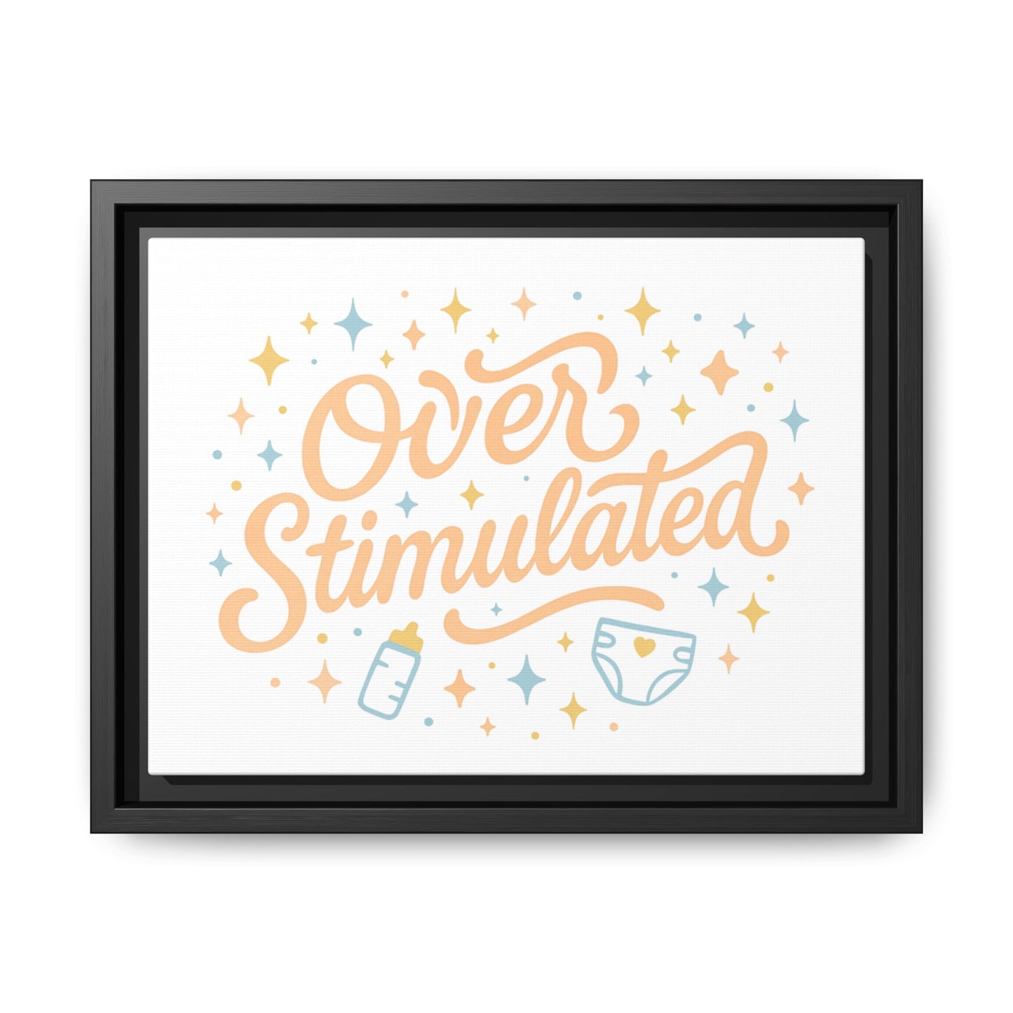 Overstimulated | Matte Canvas, Framed (Multi-color)