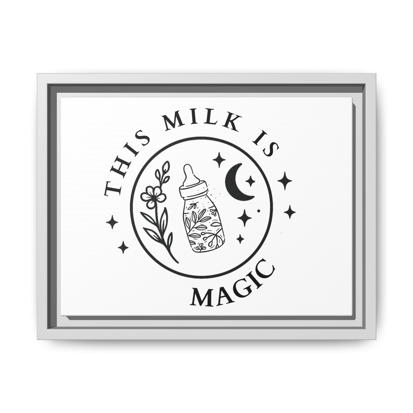 Magic Milk | Matte Canvas, Framed (Multi-color)