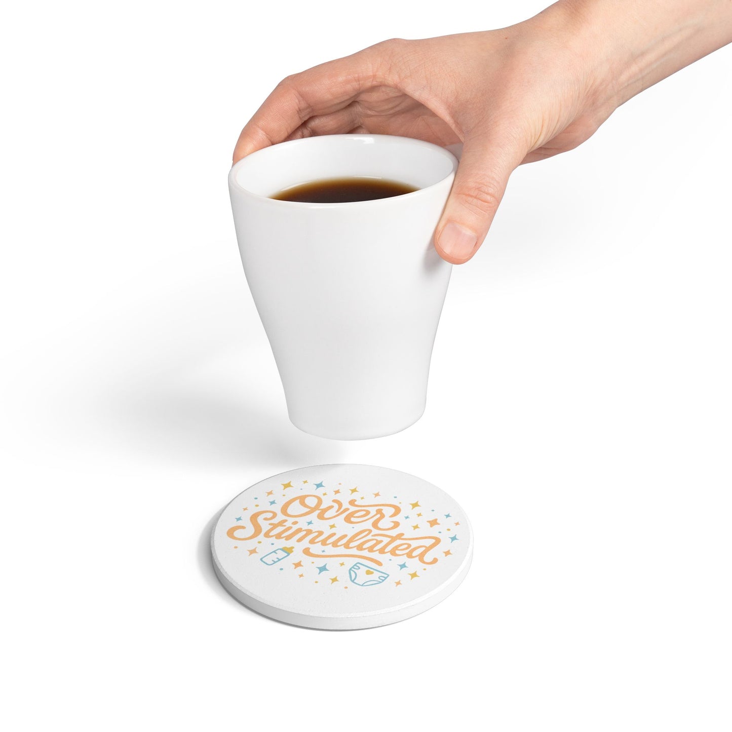 Overstimulated | Ceramic Coaster