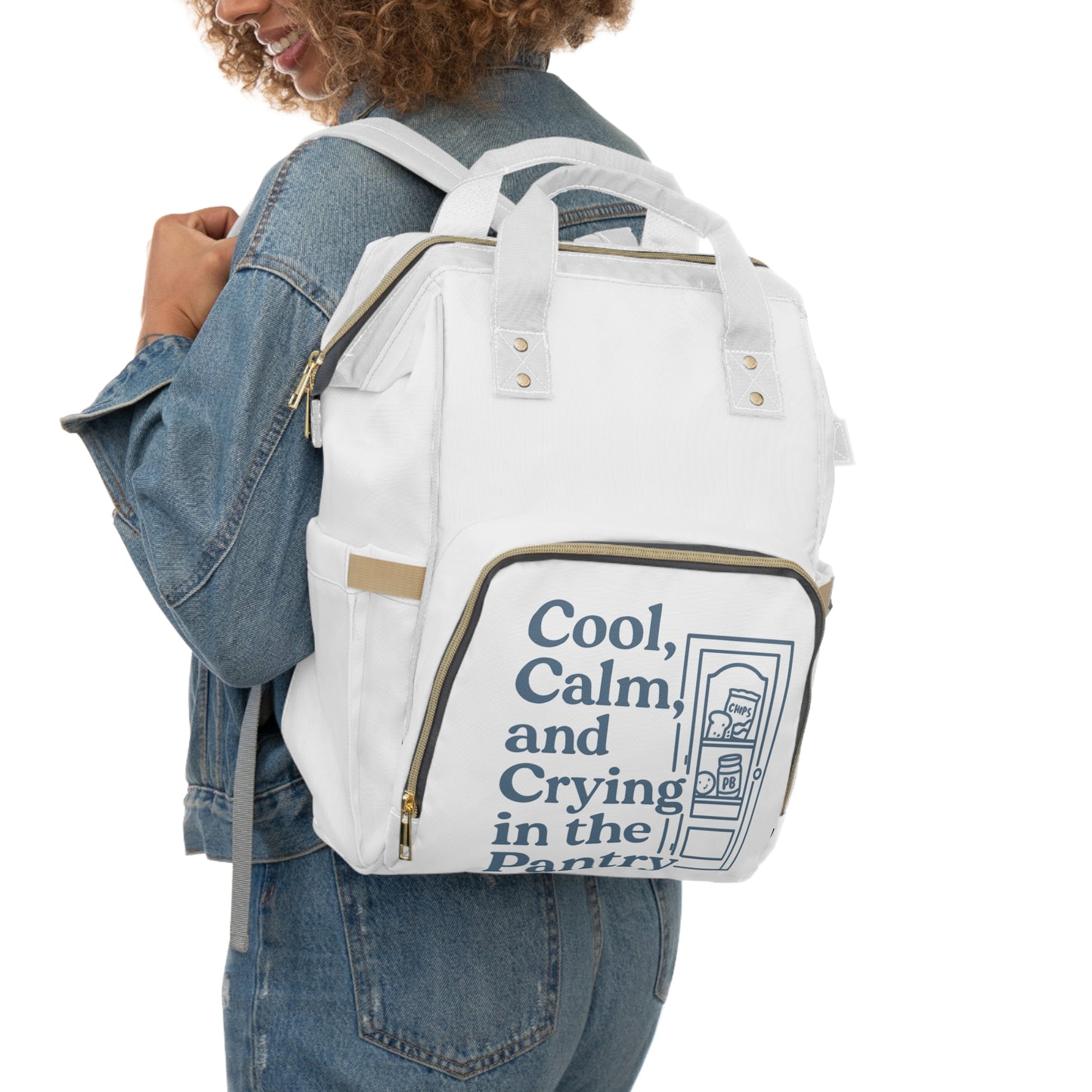 Cool, Calm and Crying in the Pantry | Multifunctional Diaper Backpack