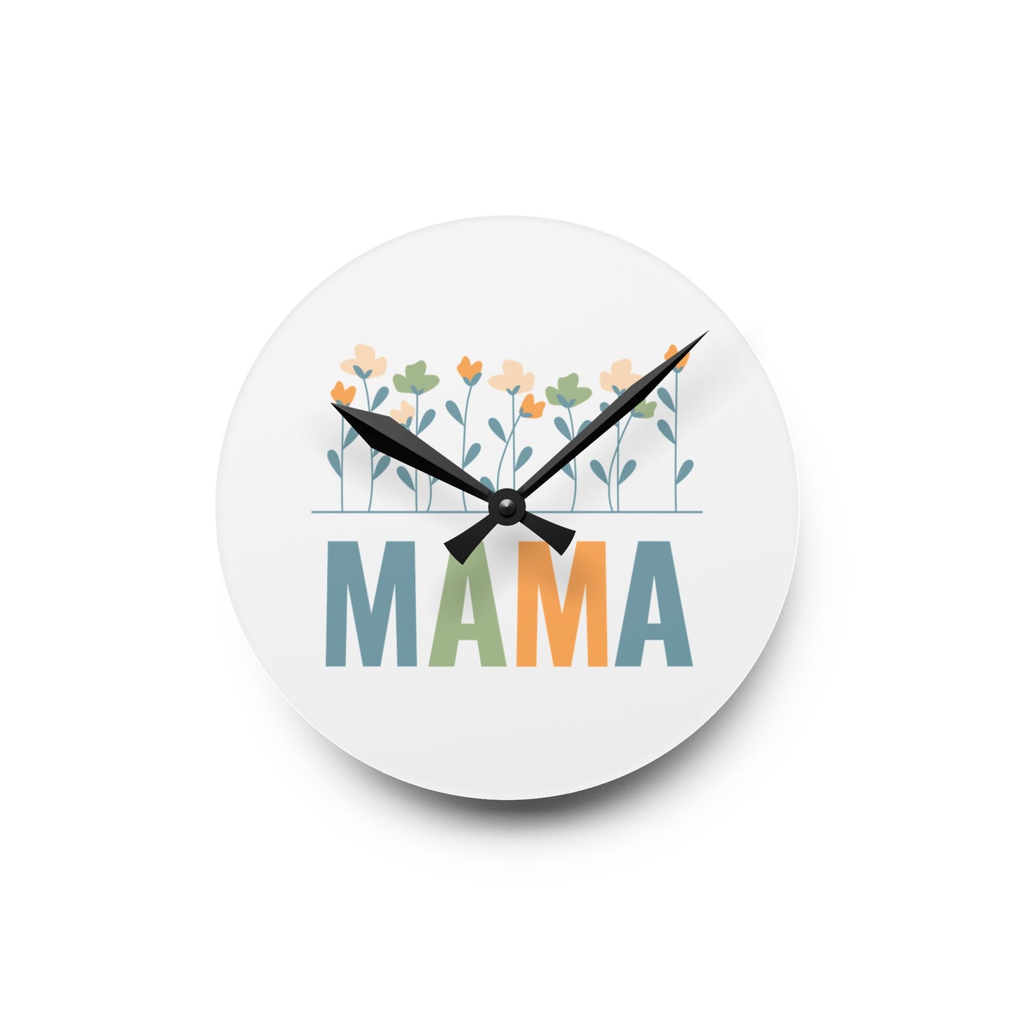 MAMA Floral | Acrylic Wall Clock