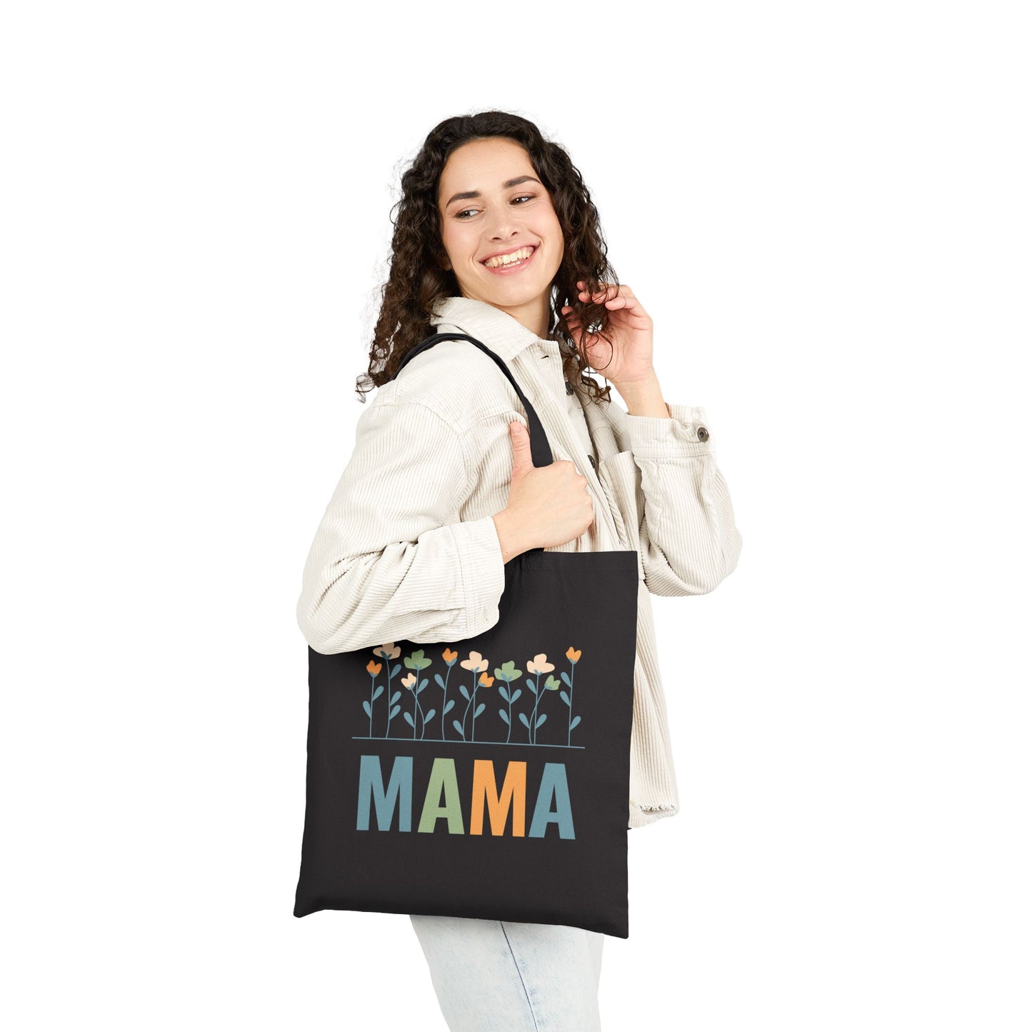 MAMA Floral | Liberty Bags OAD113 Canvas Tote Bag