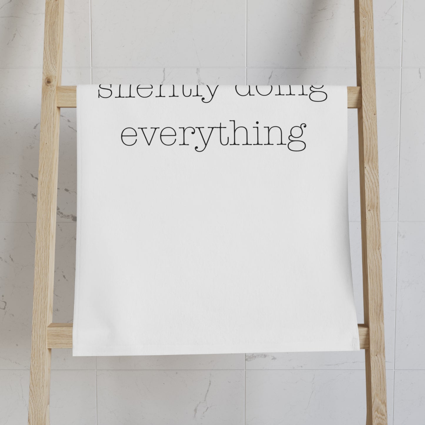 silently doing everything | Hand Towel