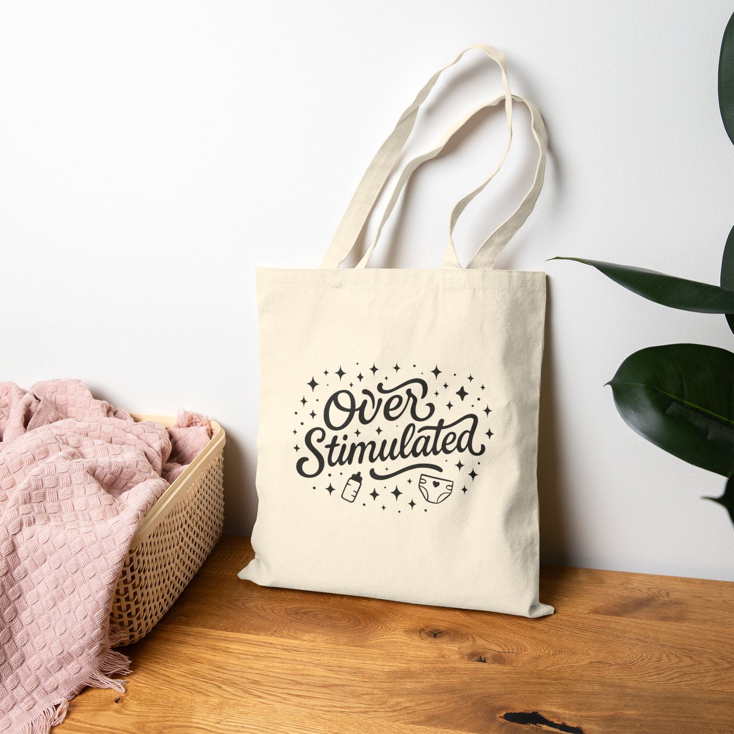Overstimulated | Cotton Canvas Tote Bag