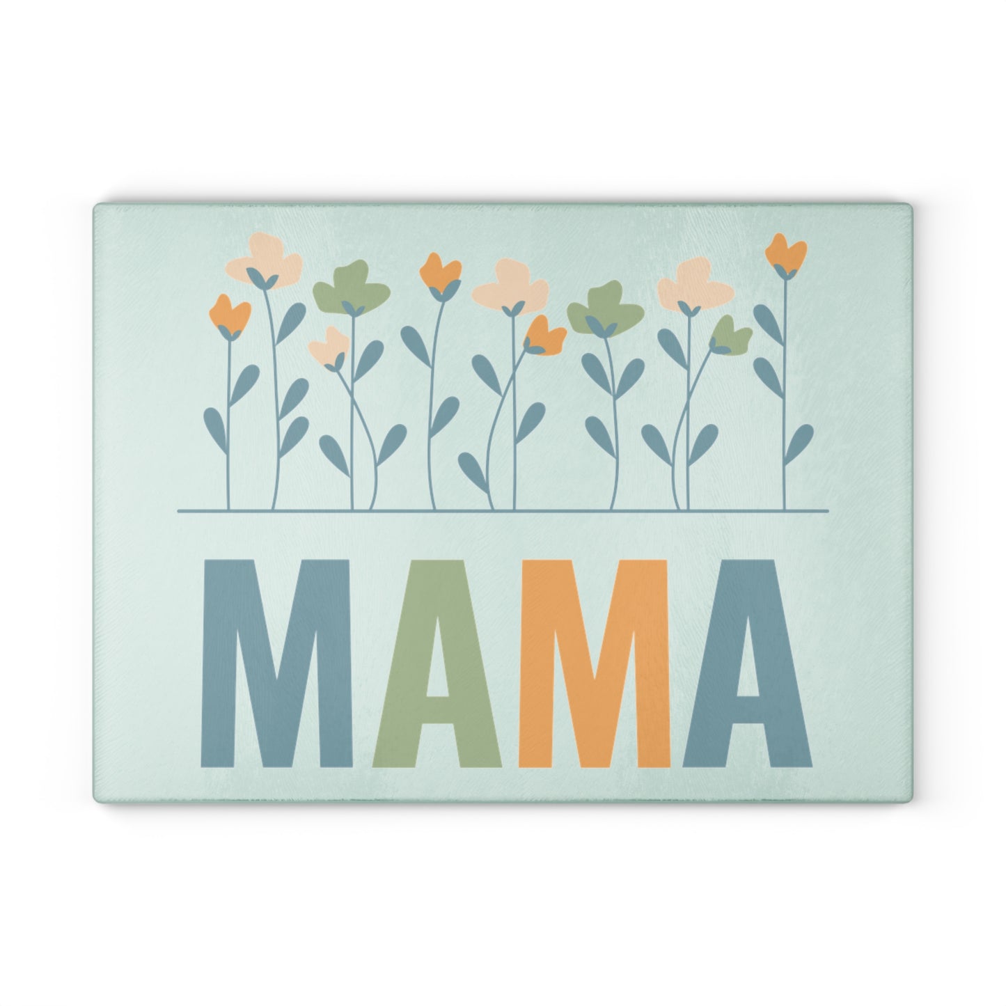 MAMA Floral | Glass Cutting Board