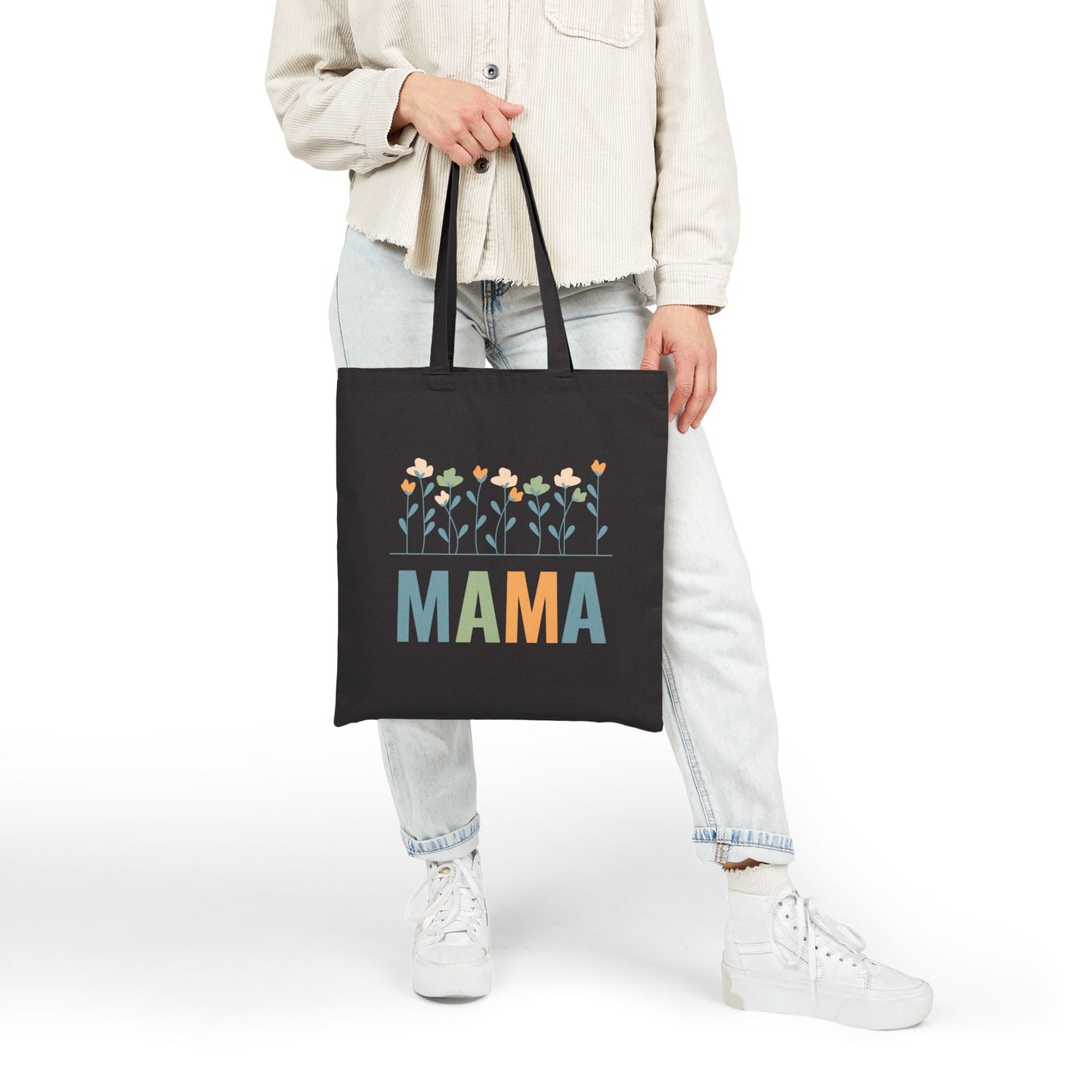 MAMA Floral | Liberty Bags OAD113 Canvas Tote Bag