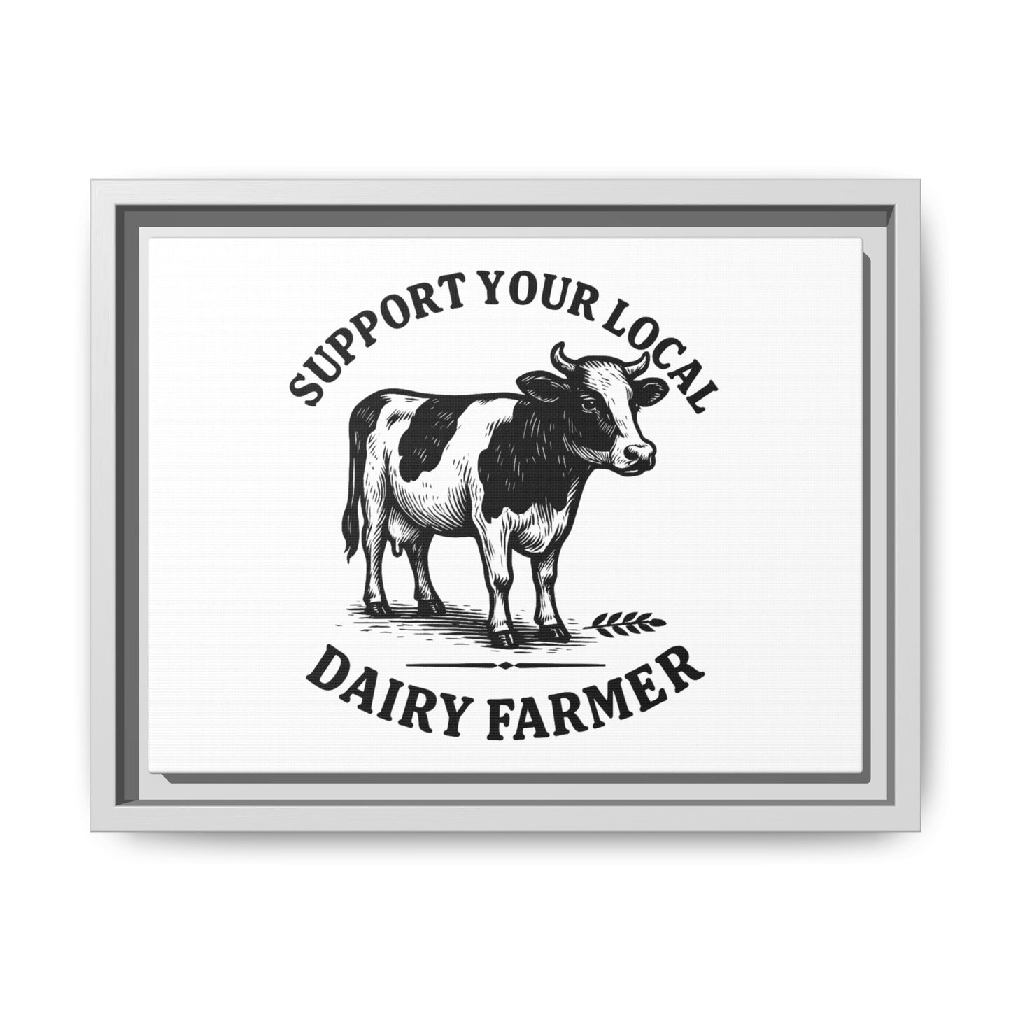 Local Dairy Farmer | Matte Canvas, Framed (Multi-color)