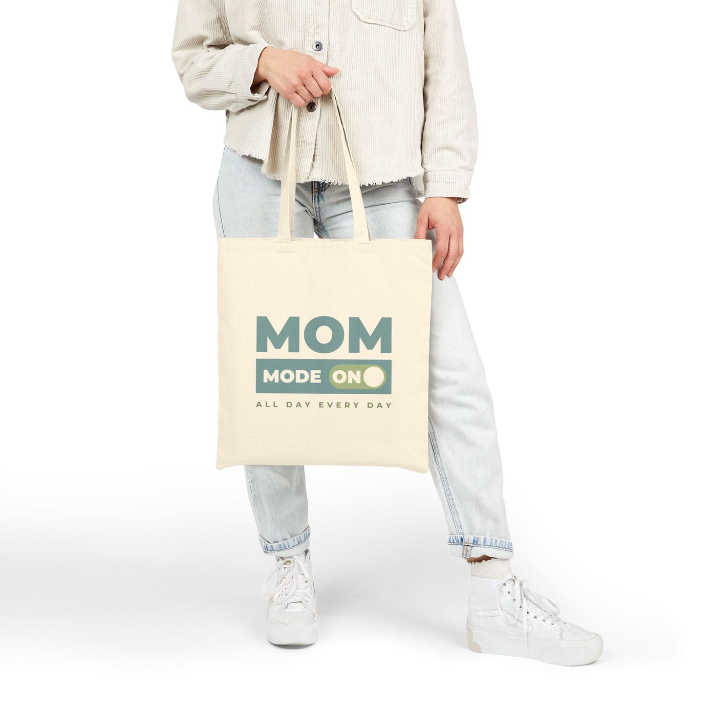 Mom Mode = ON | Liberty Bags OAD113 Canvas Tote Bag