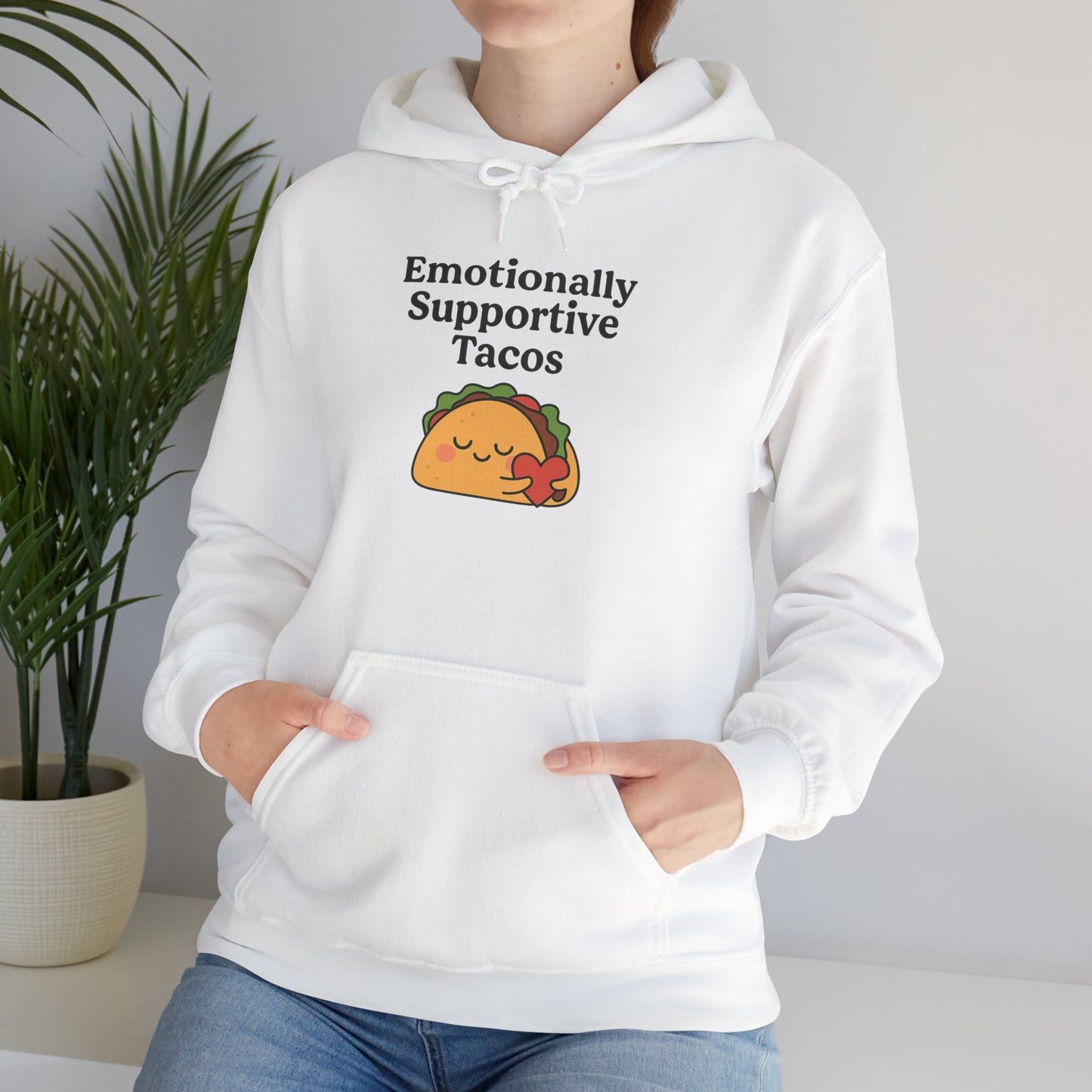 Emotionally Supportive Tacos | Unisex Heavy Blend™ Hooded Sweatshirt