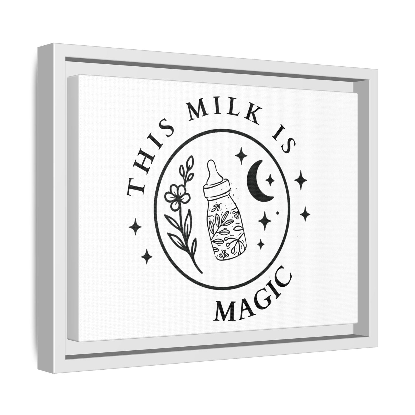 Magic Milk | Matte Canvas, Framed (Multi-color)