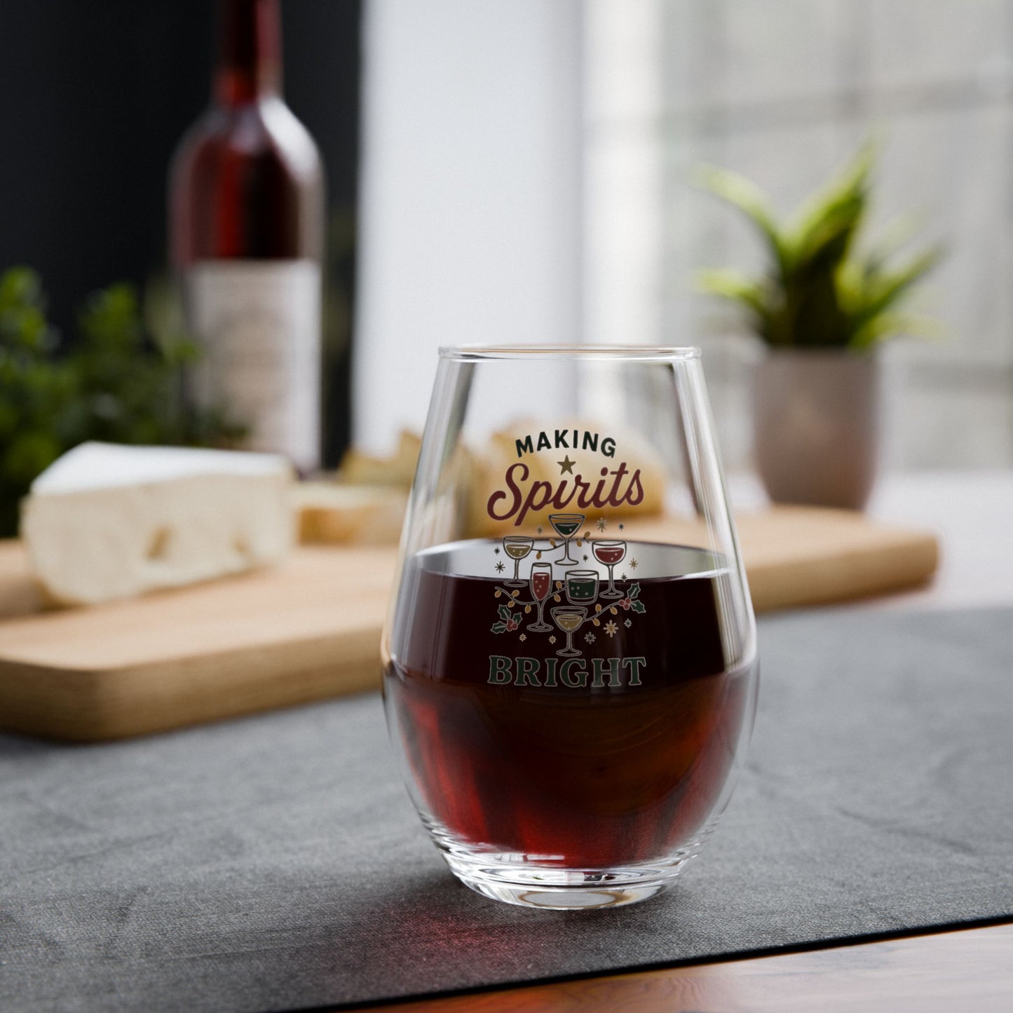 Bright Spirits | Stemless Wine Glass
