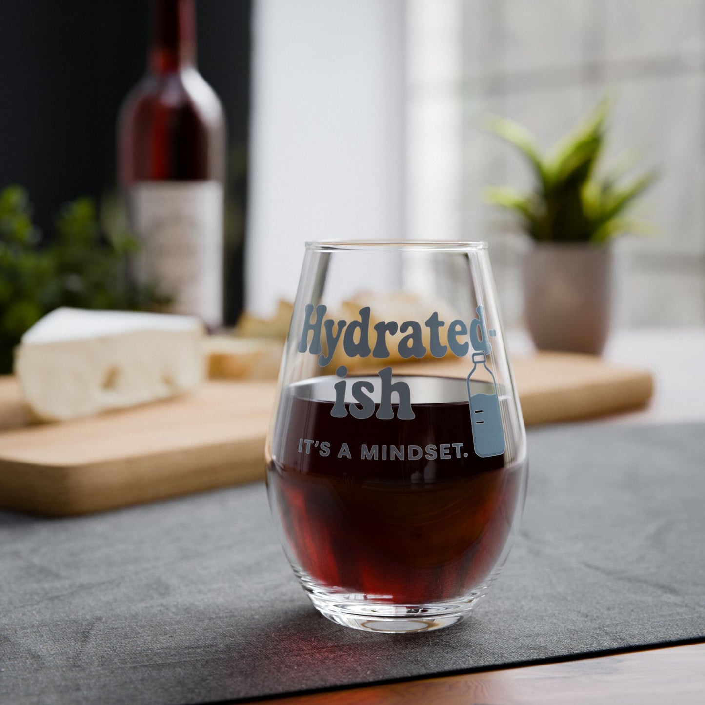Hydrated-ish | Stemless Wine Glass