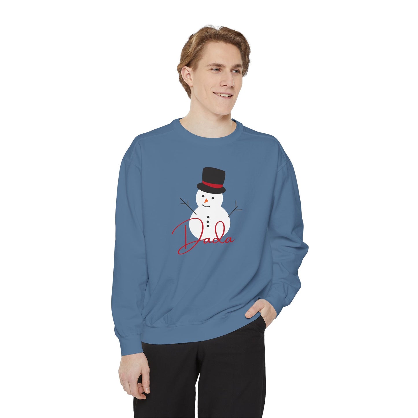 Dada Snowman | Unisex Garment-Dyed Sweatshirt