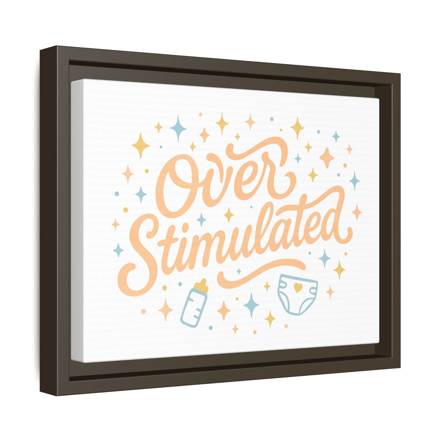 Overstimulated | Matte Canvas, Framed (Multi-color)