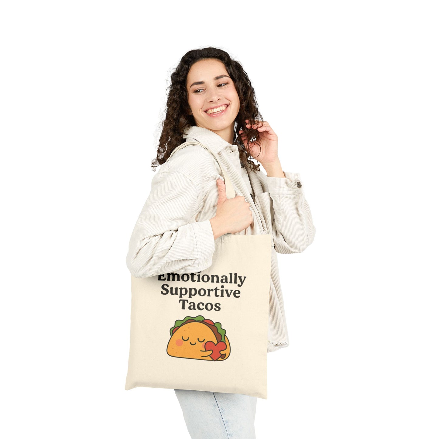 Emotionally Supportive Tacos | Cotton Canvas Tote Bag