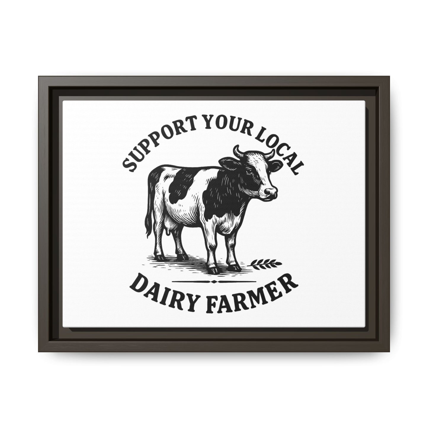 Local Dairy Farmer | Matte Canvas, Framed (Multi-color)