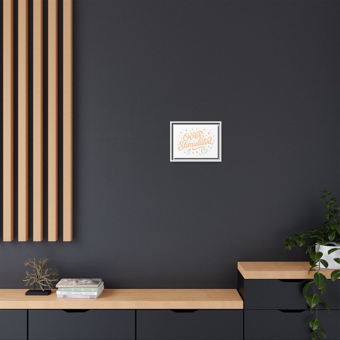 Overstimulated | Matte Canvas, Framed (Multi-color)