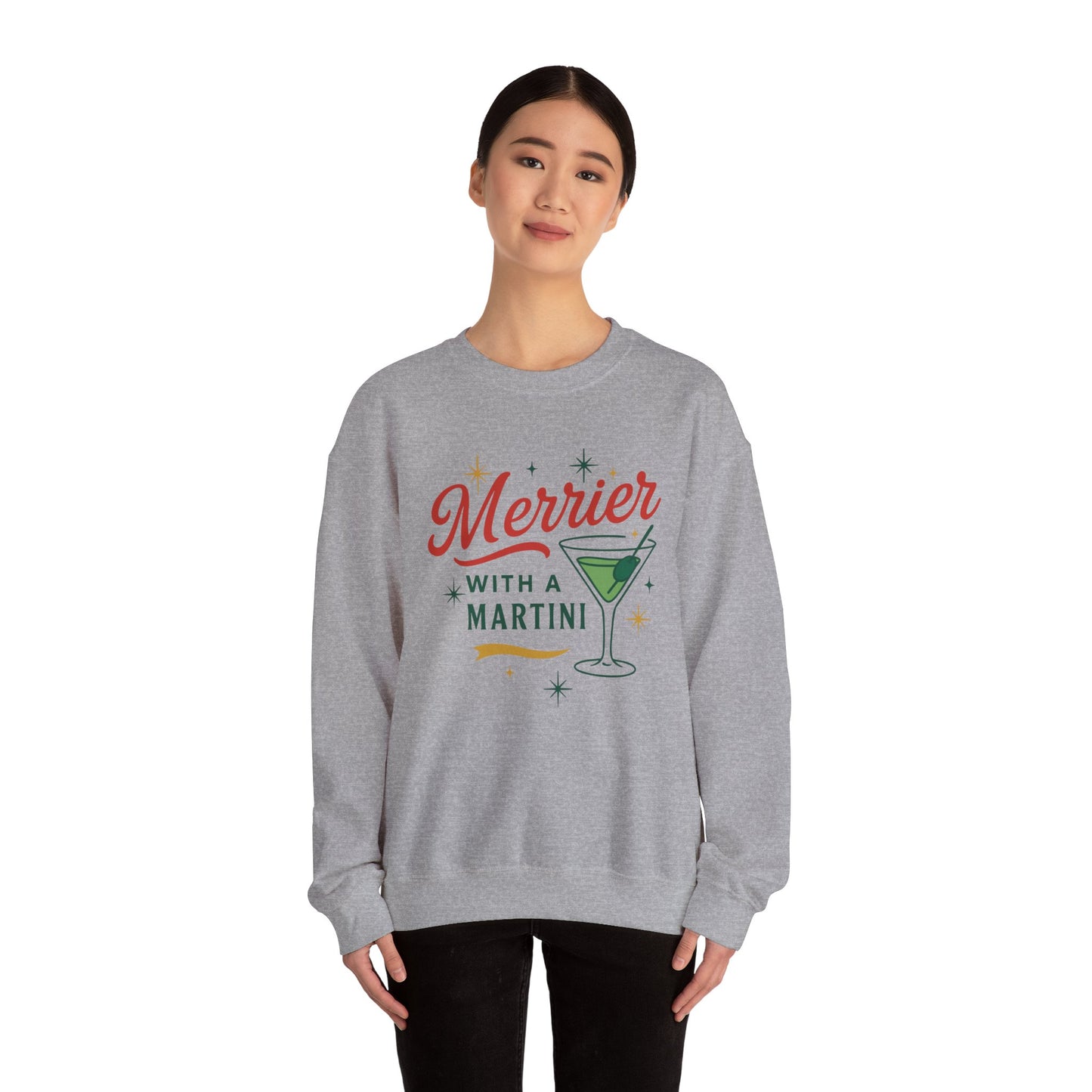 Merrier Martini | Unisex Heavy Blend™ Crewneck Sweatshirt