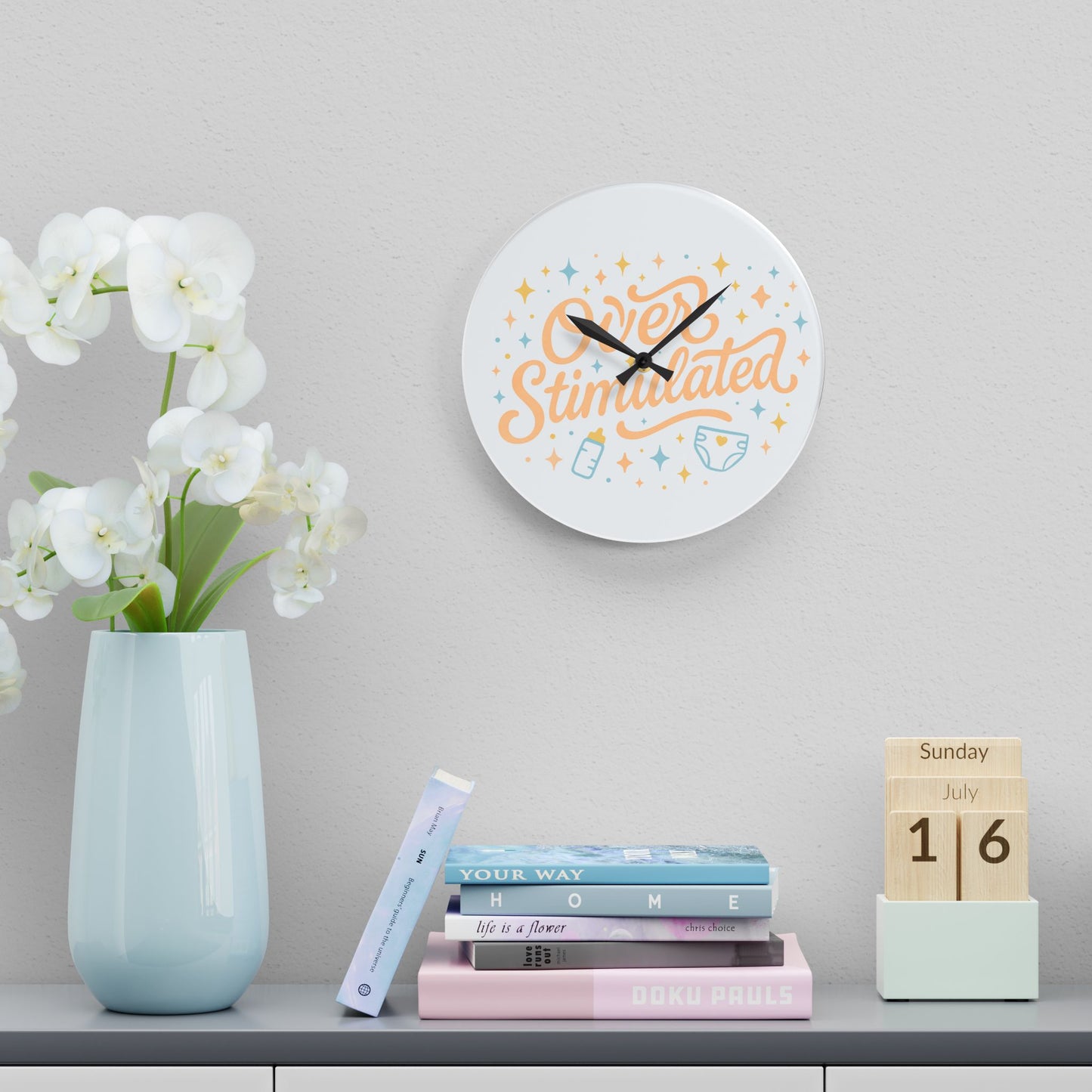 Overstimulated | Acrylic Wall Clock