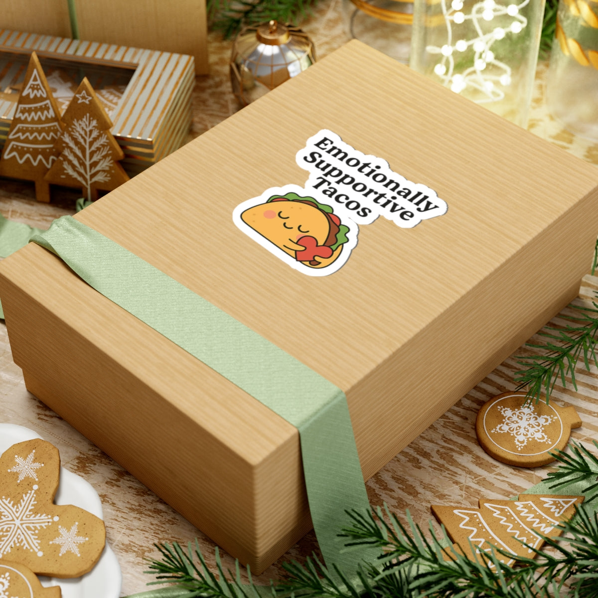 Emotionally Supportive Tacos | Kiss-Cut Stickers
