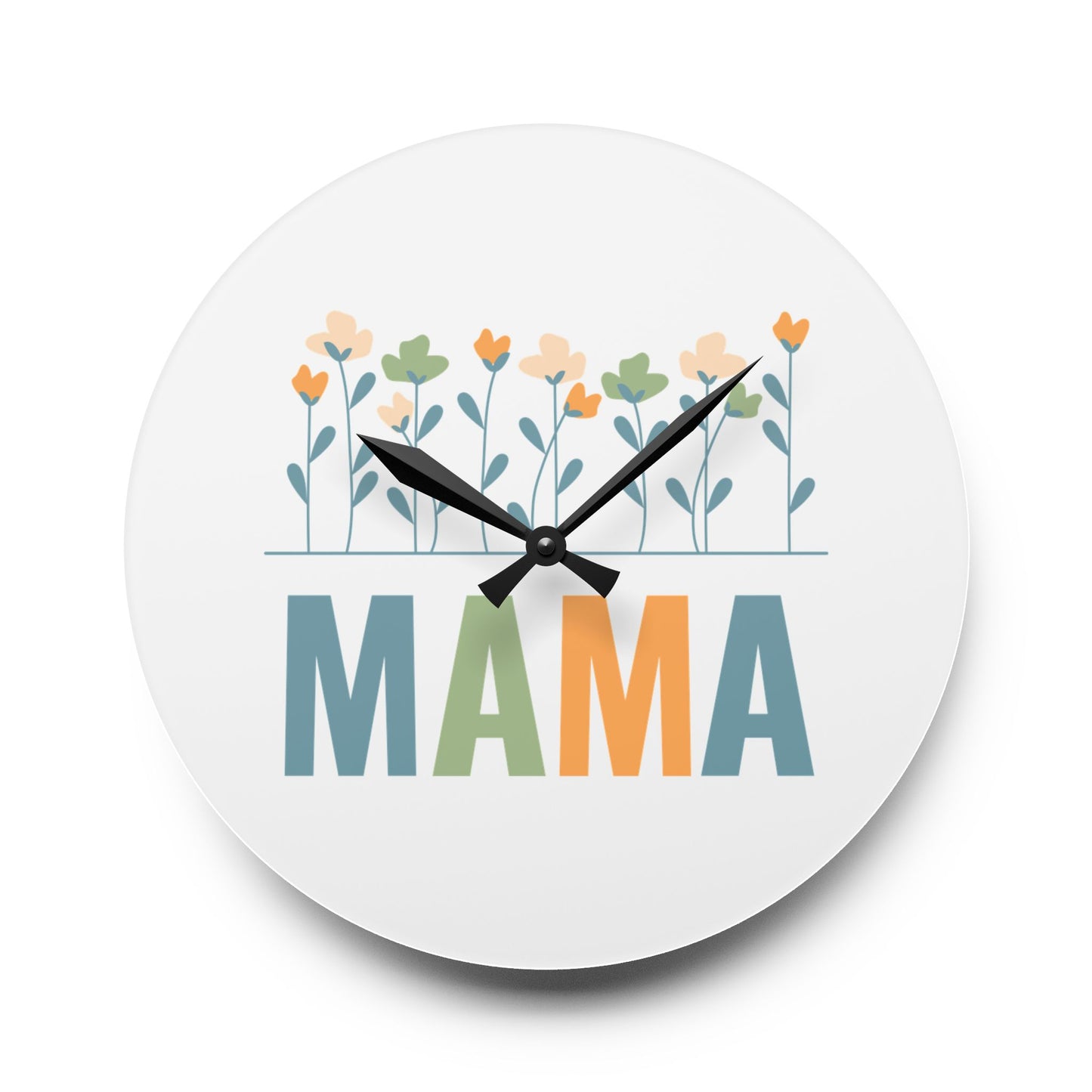 MAMA Floral | Acrylic Wall Clock