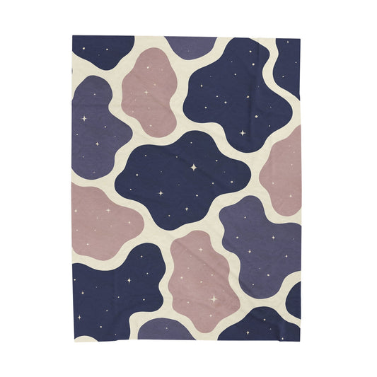Midnight Moo | Velveteen Plush Blanket