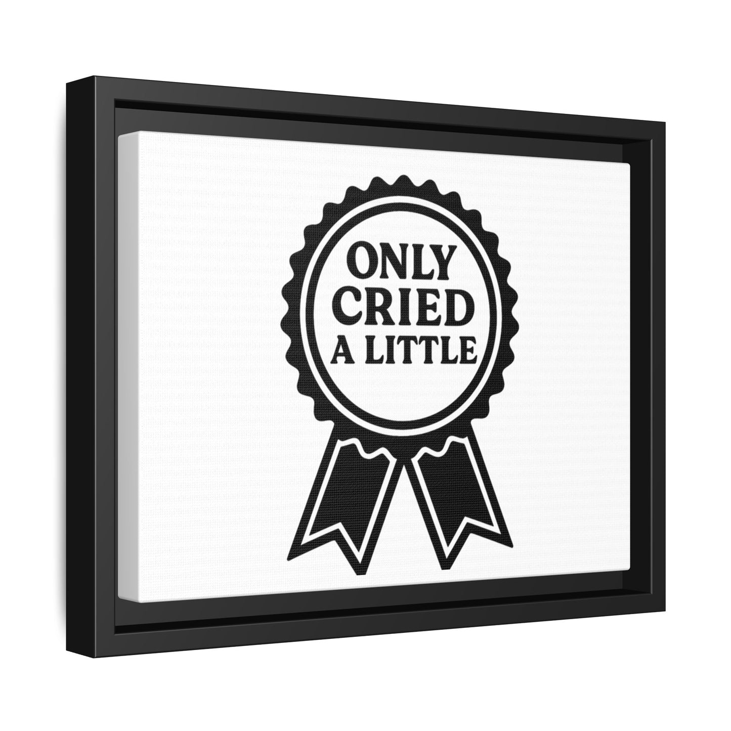 Only Cried a Little | Matte Canvas, Framed (Multi-color)