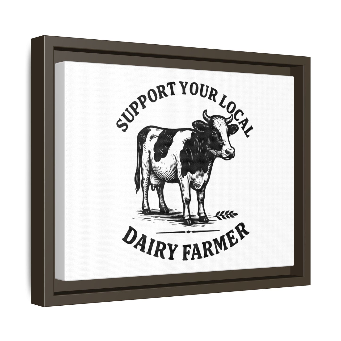 Local Dairy Farmer | Matte Canvas, Framed (Multi-color)