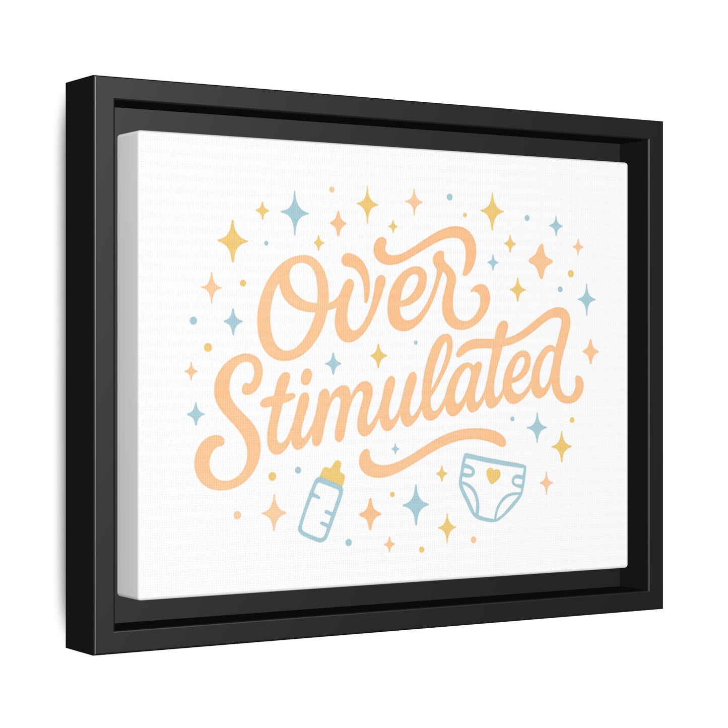 Overstimulated | Matte Canvas, Framed (Multi-color)