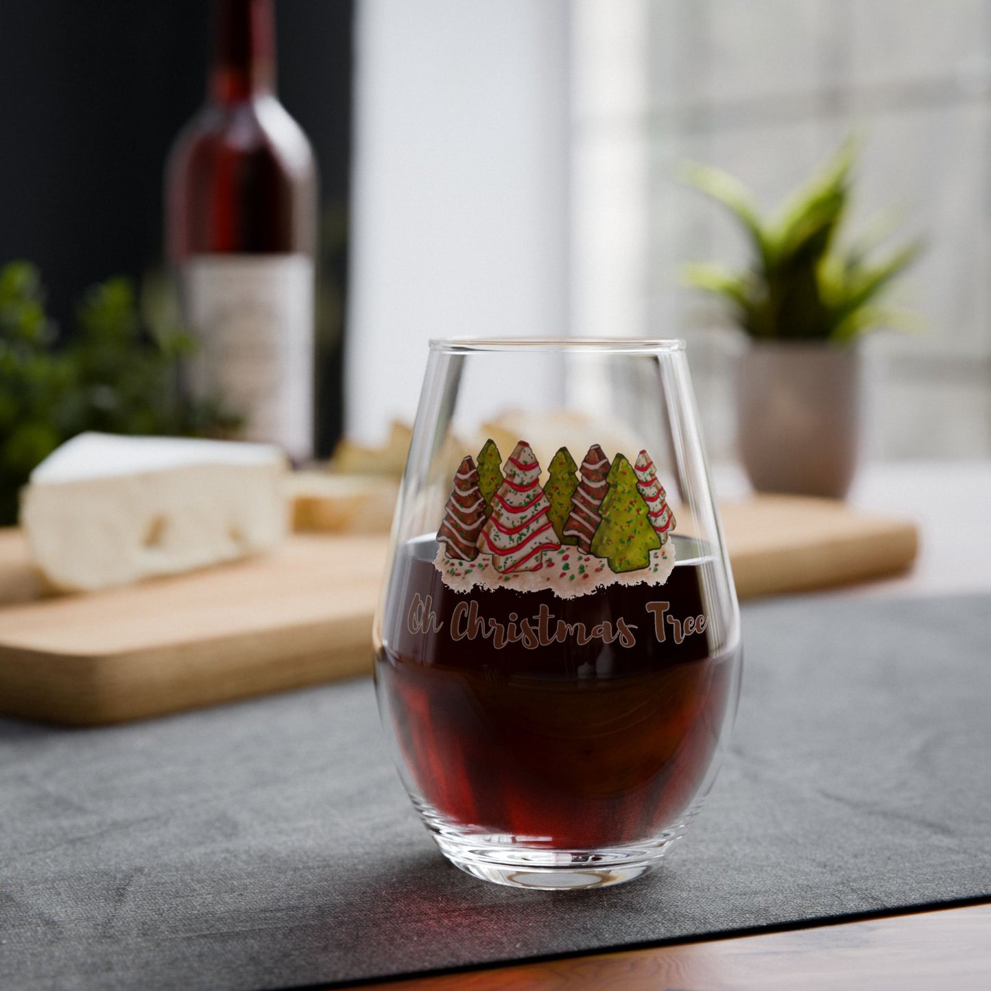 Oh Christmas Tree | Stemless Wine Glass