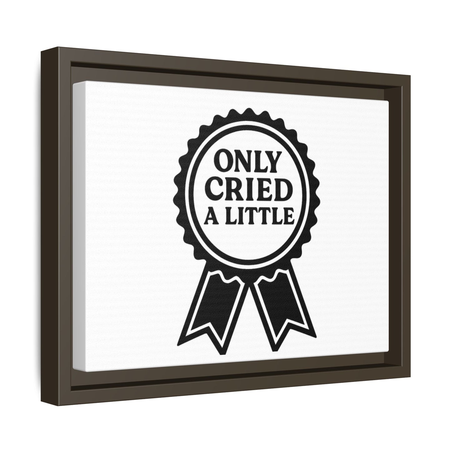Only Cried a Little | Matte Canvas, Framed (Multi-color)