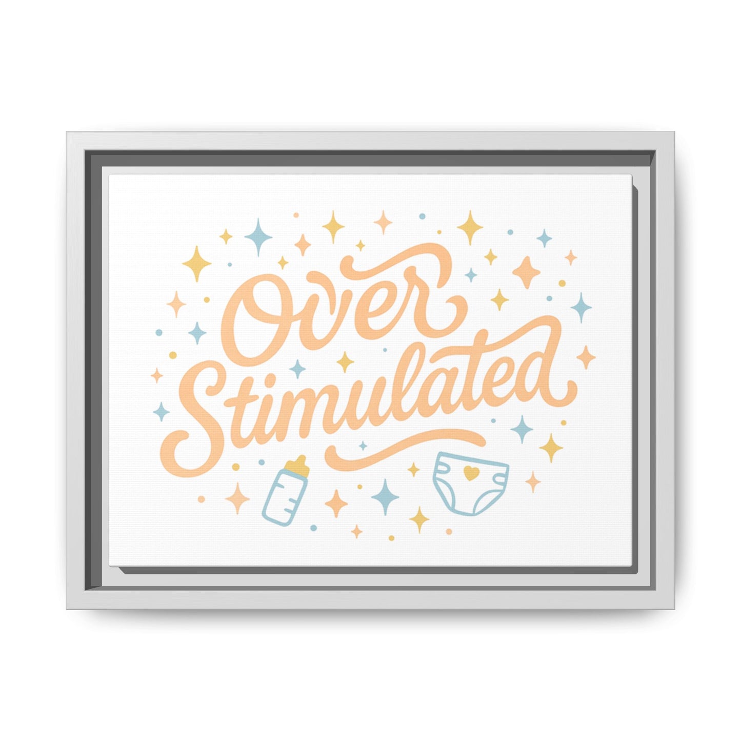 Overstimulated | Matte Canvas, Framed (Multi-color)