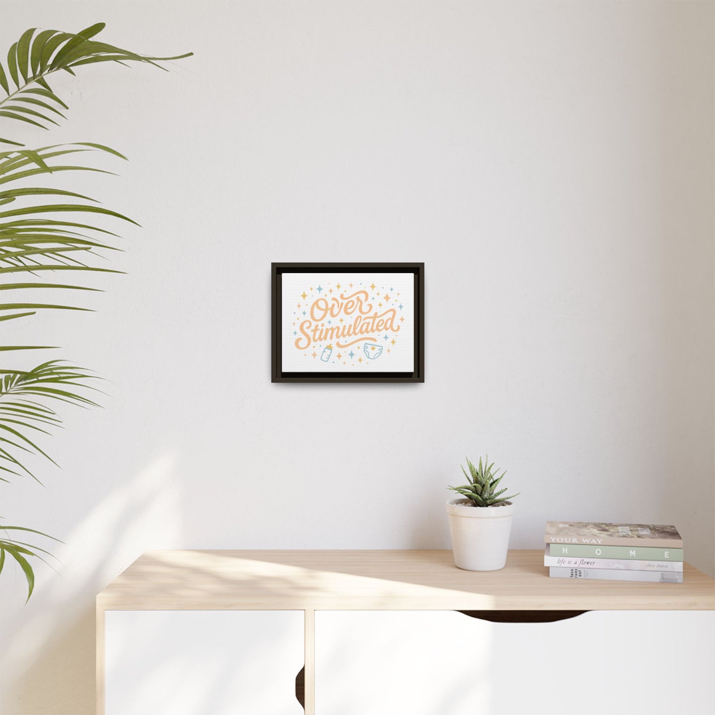 Overstimulated | Matte Canvas, Framed (Multi-color)