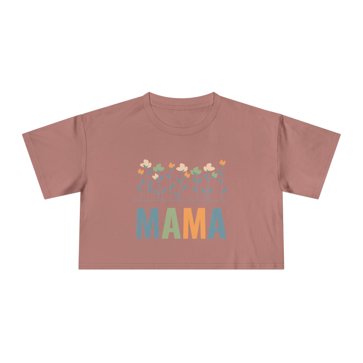 MAMA Floral | Women's Crop Tee