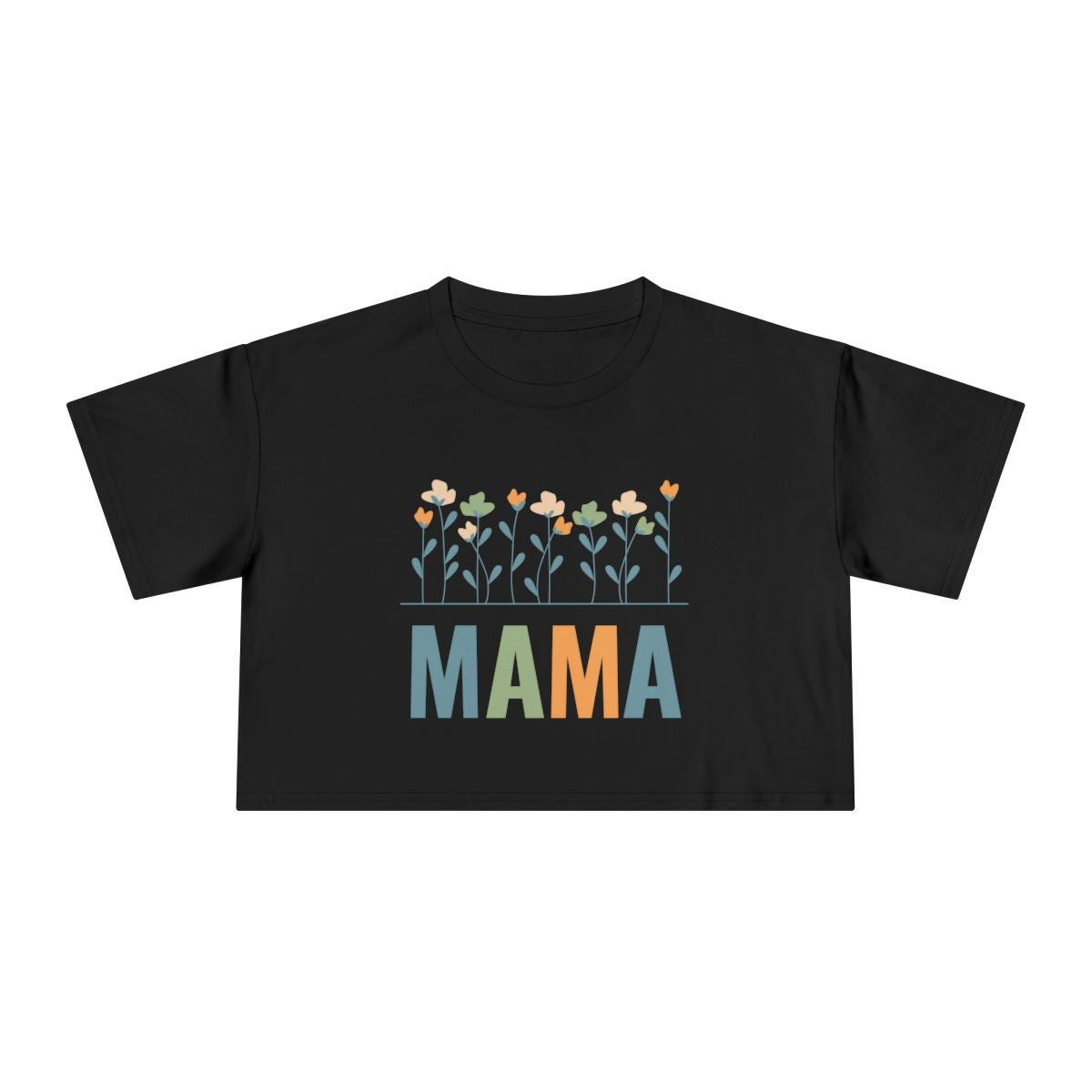 MAMA Floral | Women's Crop Tee