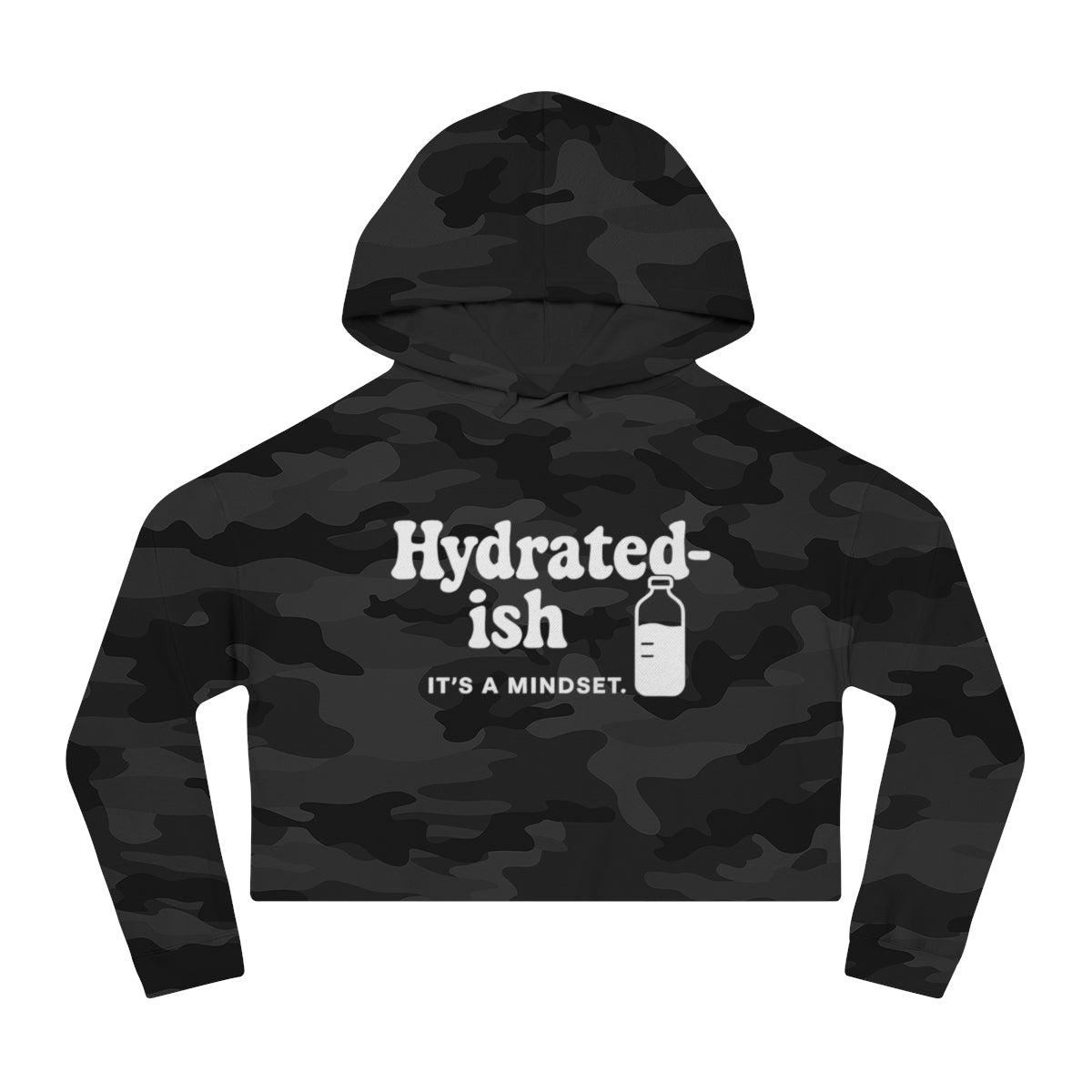 Hydrated-Ish | Women’s Cropped Hooded Sweatshirt