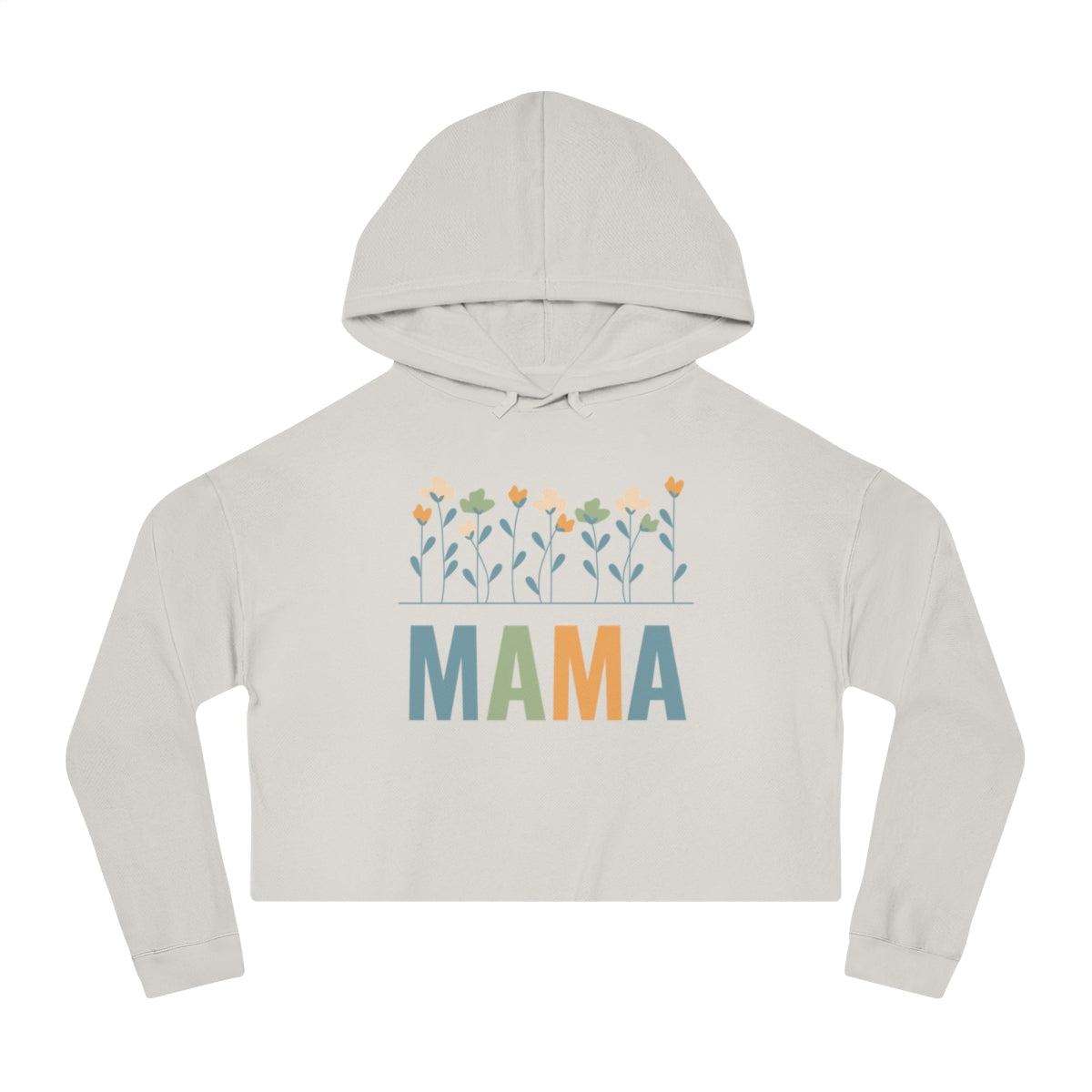 MAMA Floral | Women’s Cropped Hooded Sweatshirt