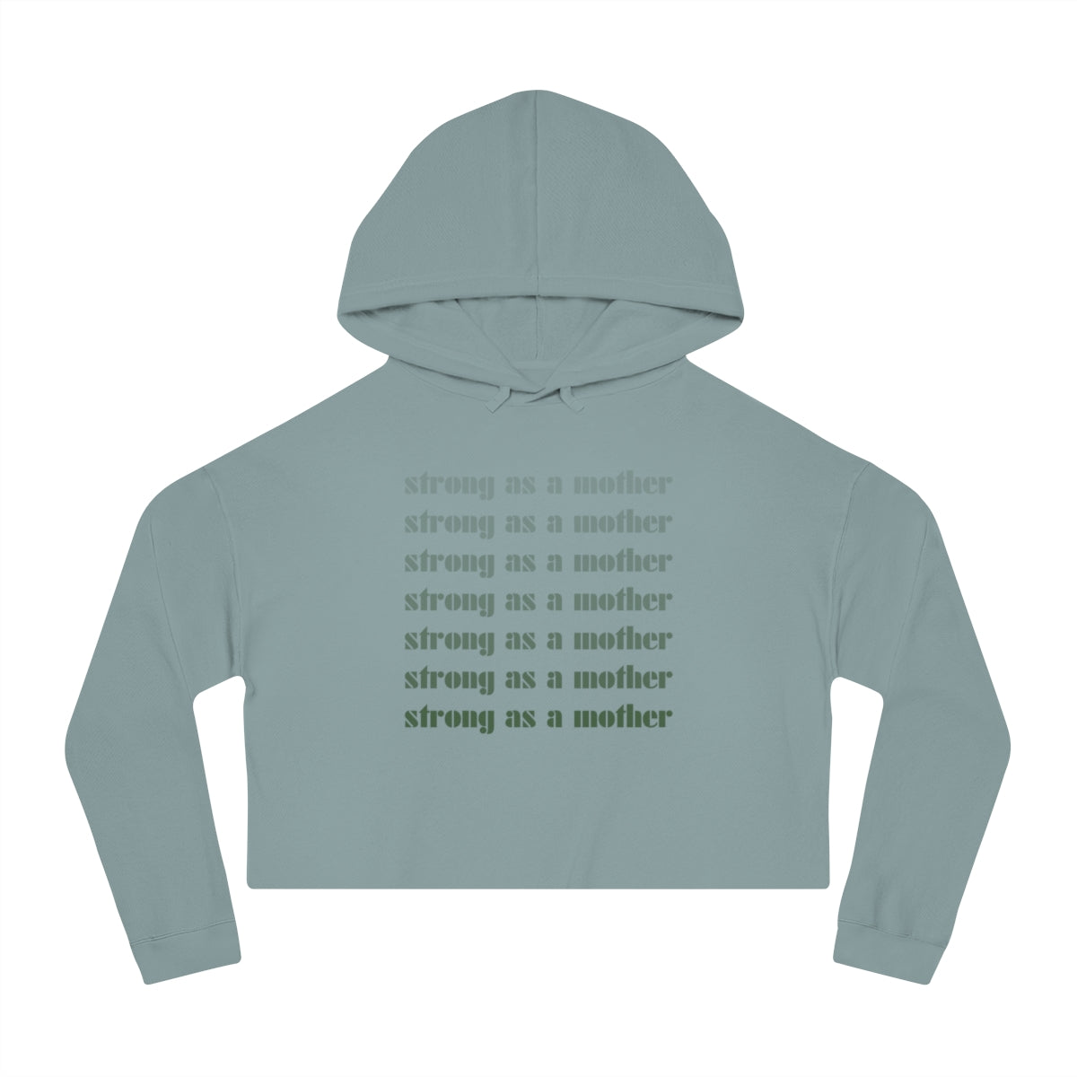 Strong as a Mother | Women’s Cropped Hooded Sweatshirt