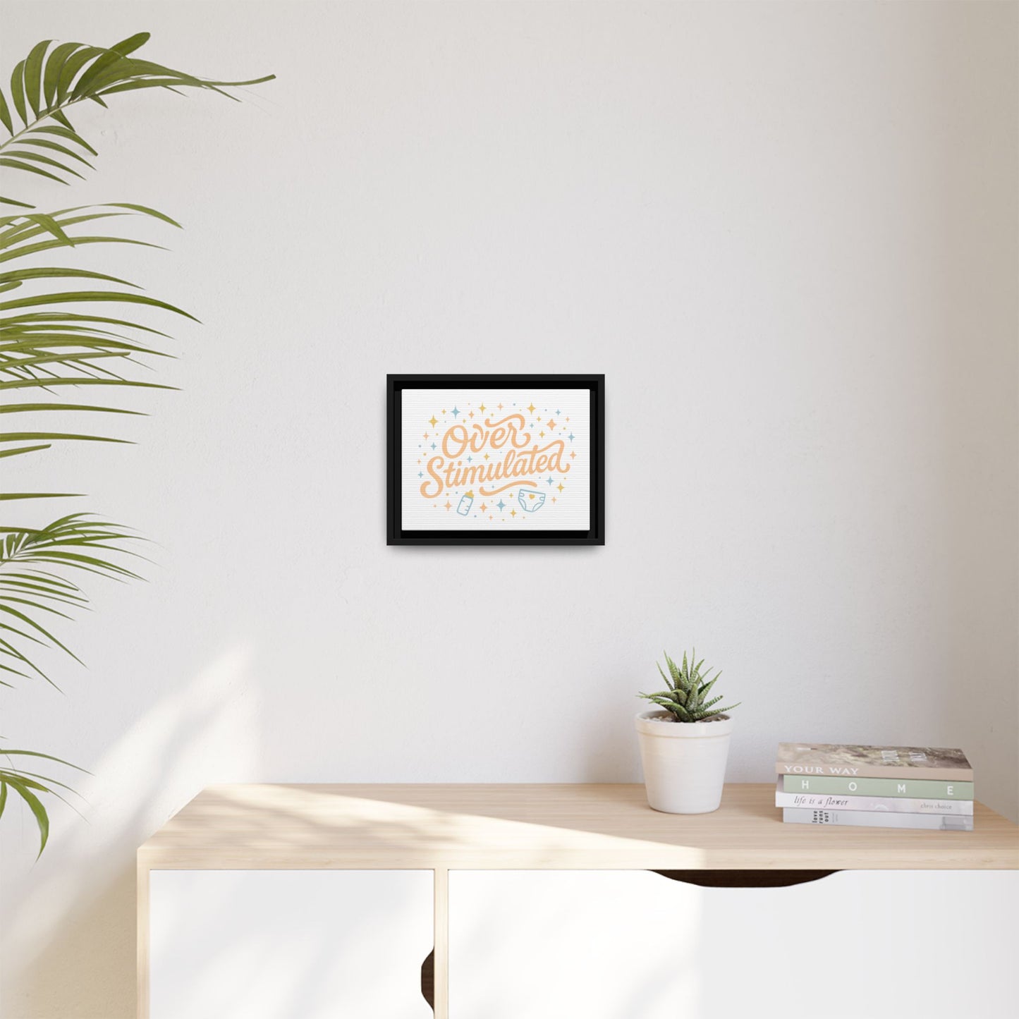 Overstimulated | Matte Canvas, Framed (Multi-color)