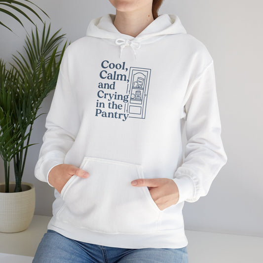 Cool, Calm, and Crying in the Pantry | Unisex Heavy Blend™ Hooded Sweatshirt