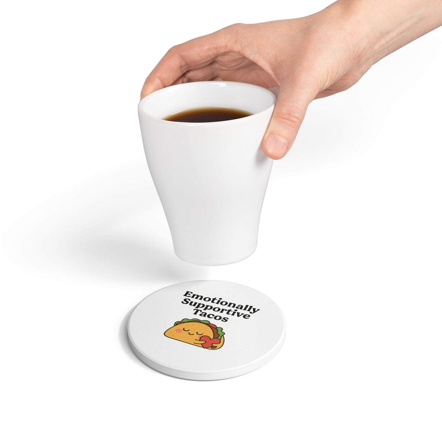Emotionally Supportive Tacos | Ceramic Coaster