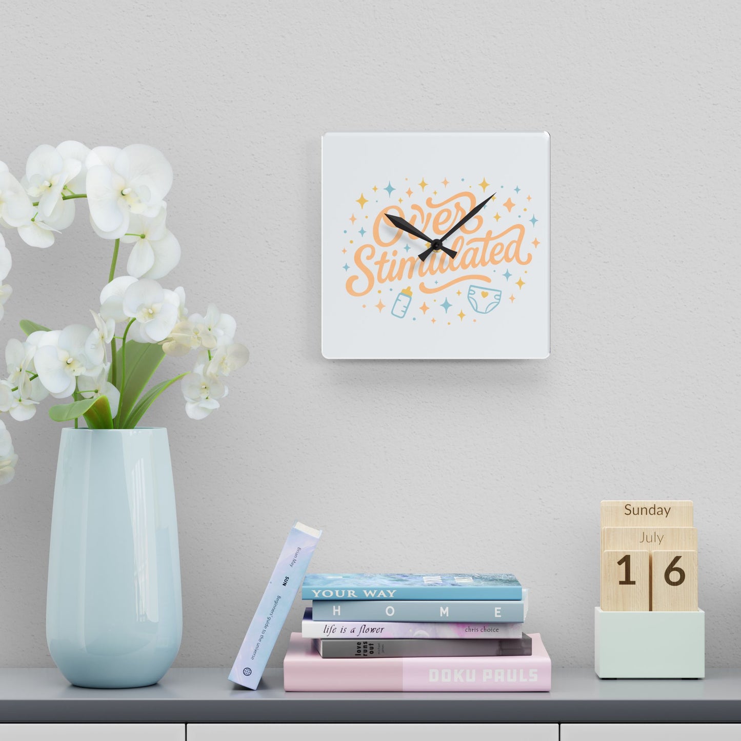 Overstimulated | Acrylic Wall Clock