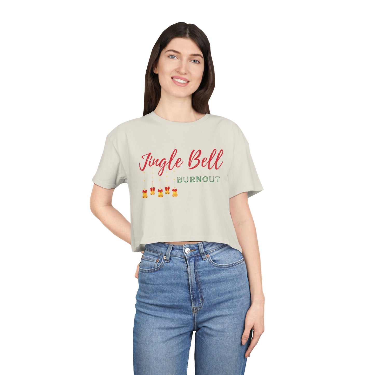 Jingle Bell Burnout | Women's Crop Tee