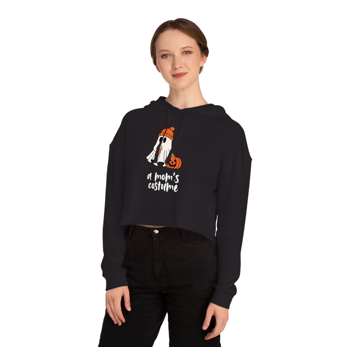 A Mom's Costume | Women’s Cropped Hooded Sweatshirt