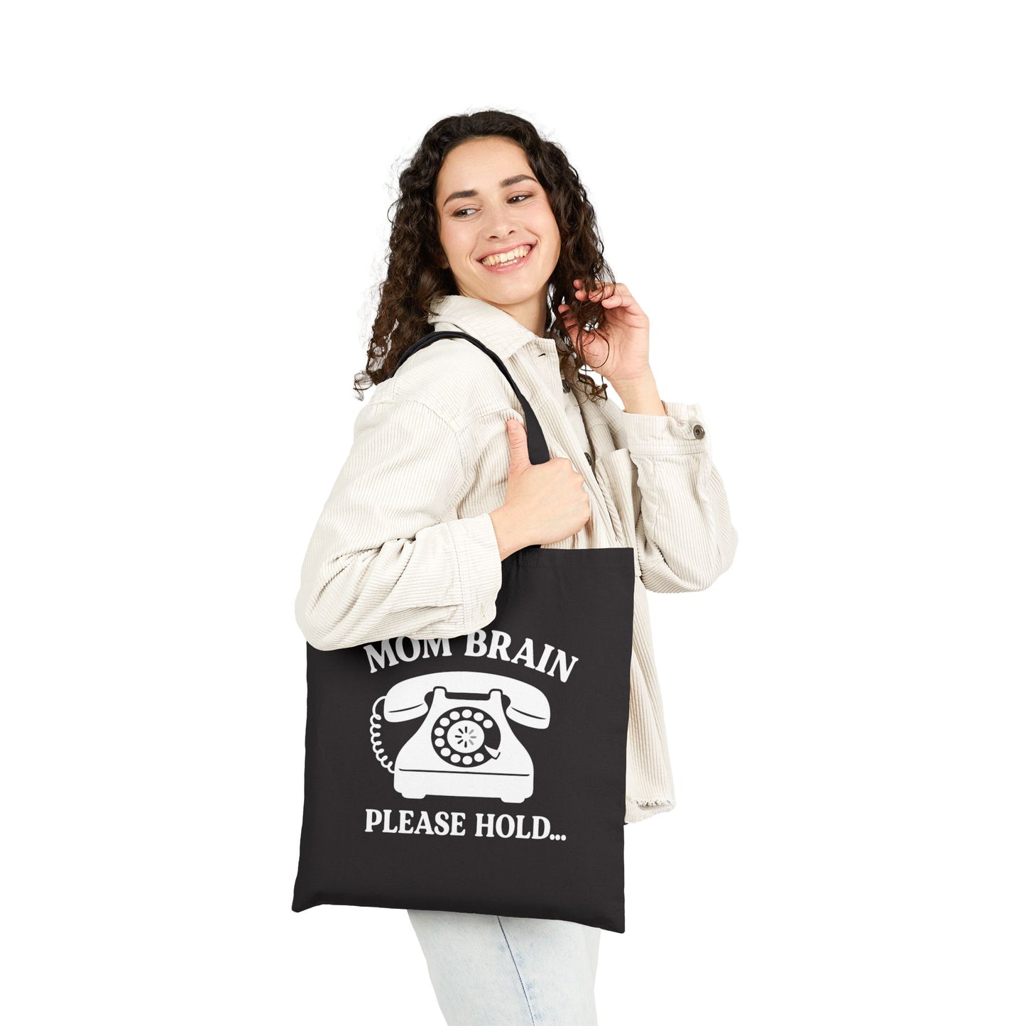 Mom Brain, Please Hold | Liberty Bags OAD113 Canvas Tote Bag