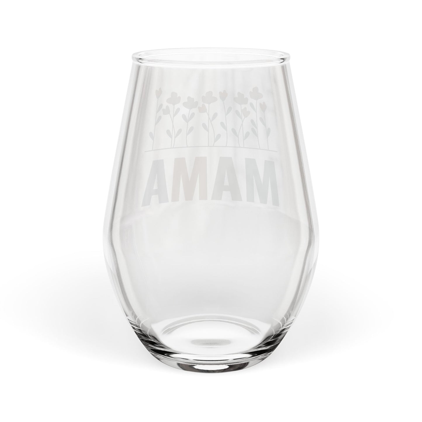 MAMA Floral | Stemless Wine Glass