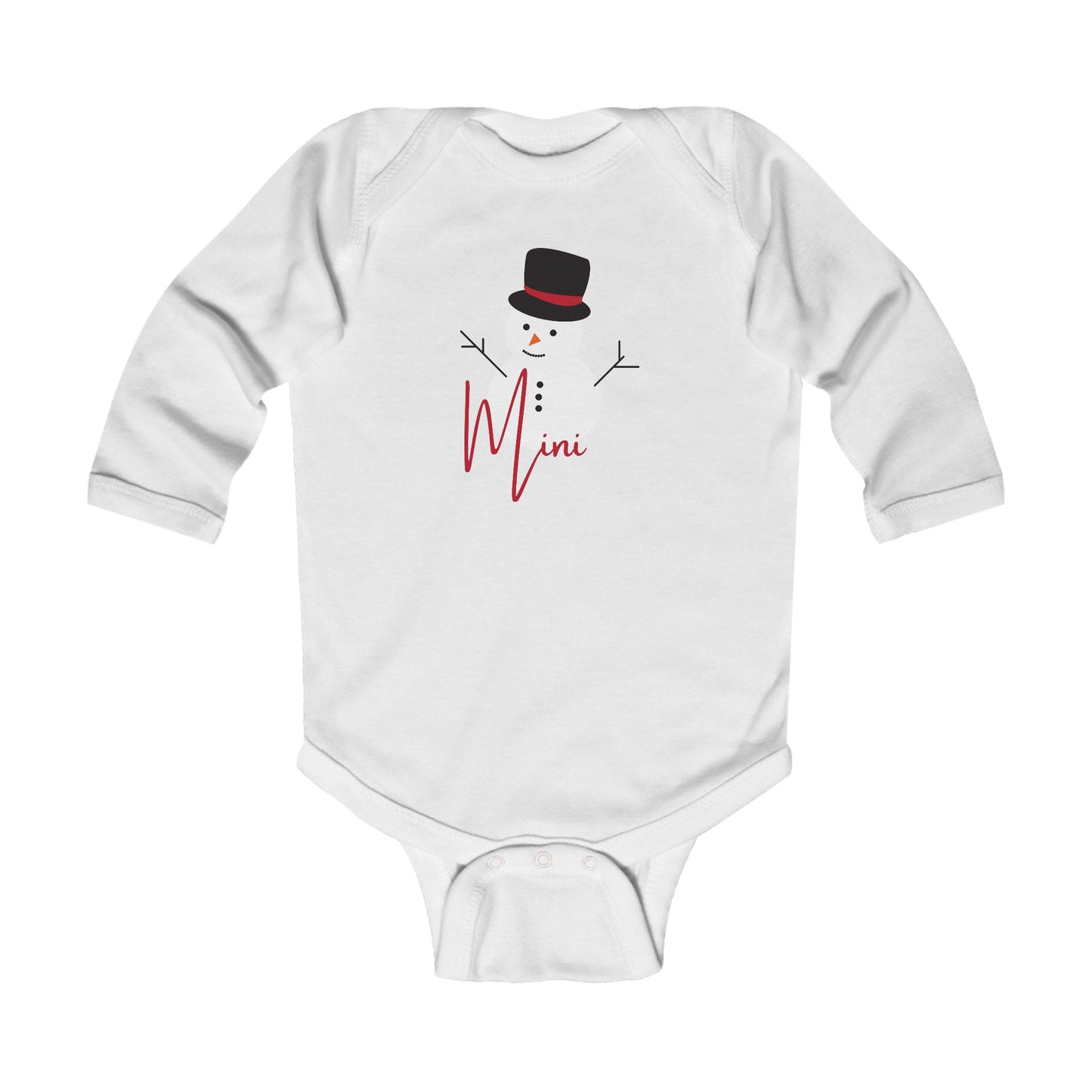 Mini Snowman | Infant Long Sleeve Bodysuit