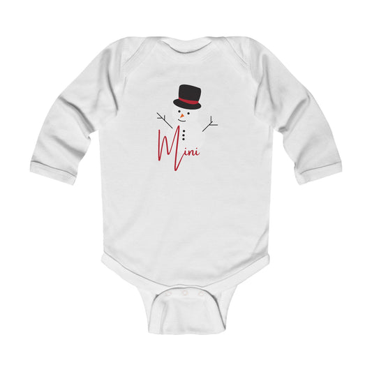 Mini Snowman | Infant Long Sleeve Bodysuit